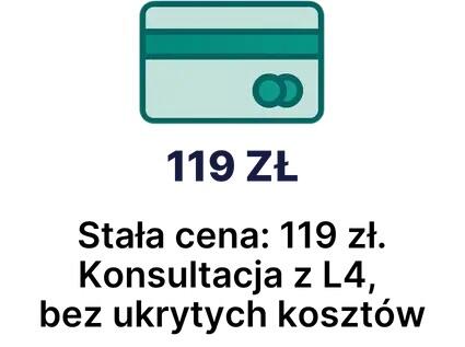 Stała cena: 119 zł. Bez ukrytych kosztów